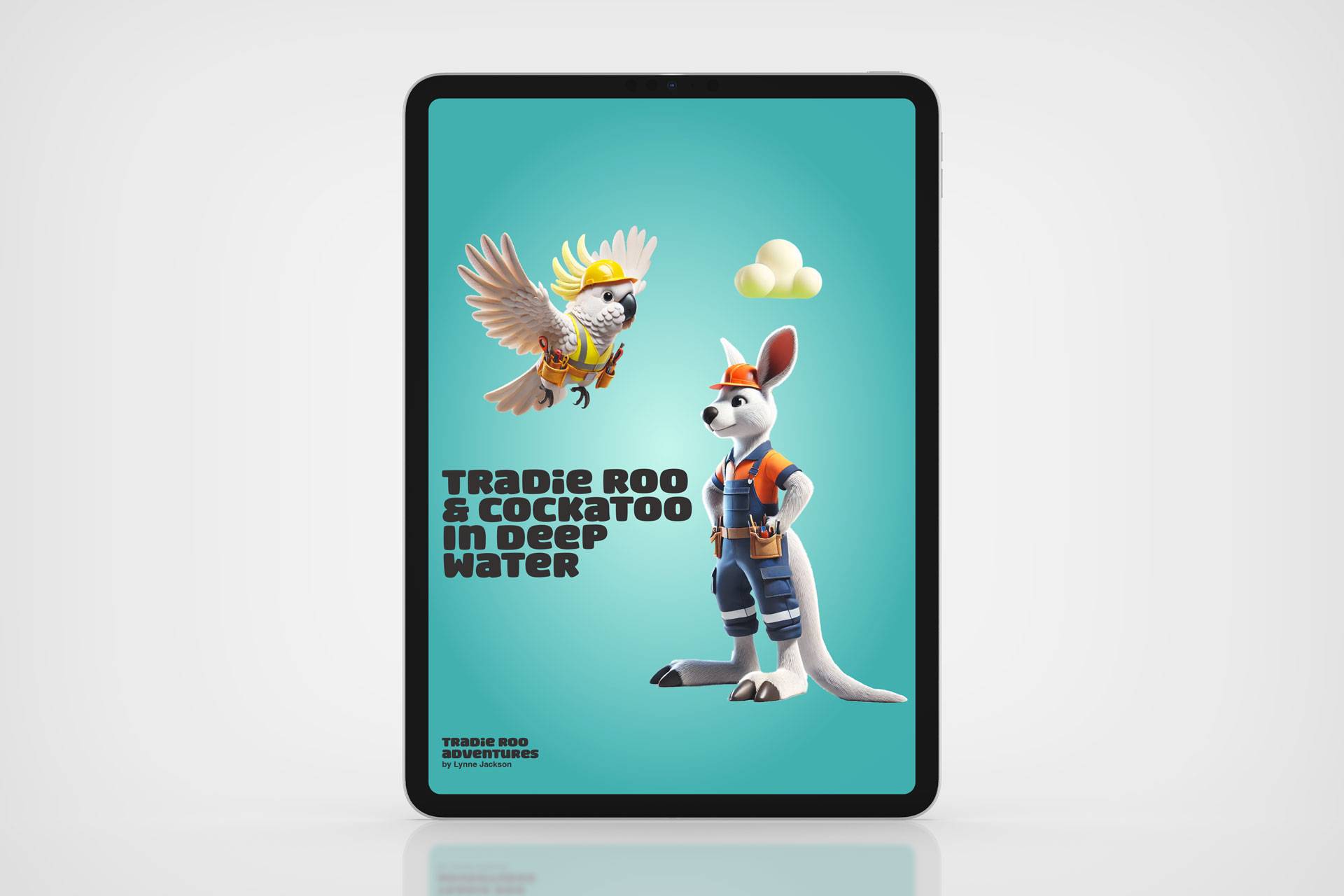 Tradie Roo and Cockatoo In Deep Water iBook - Tradie Roo Characters
