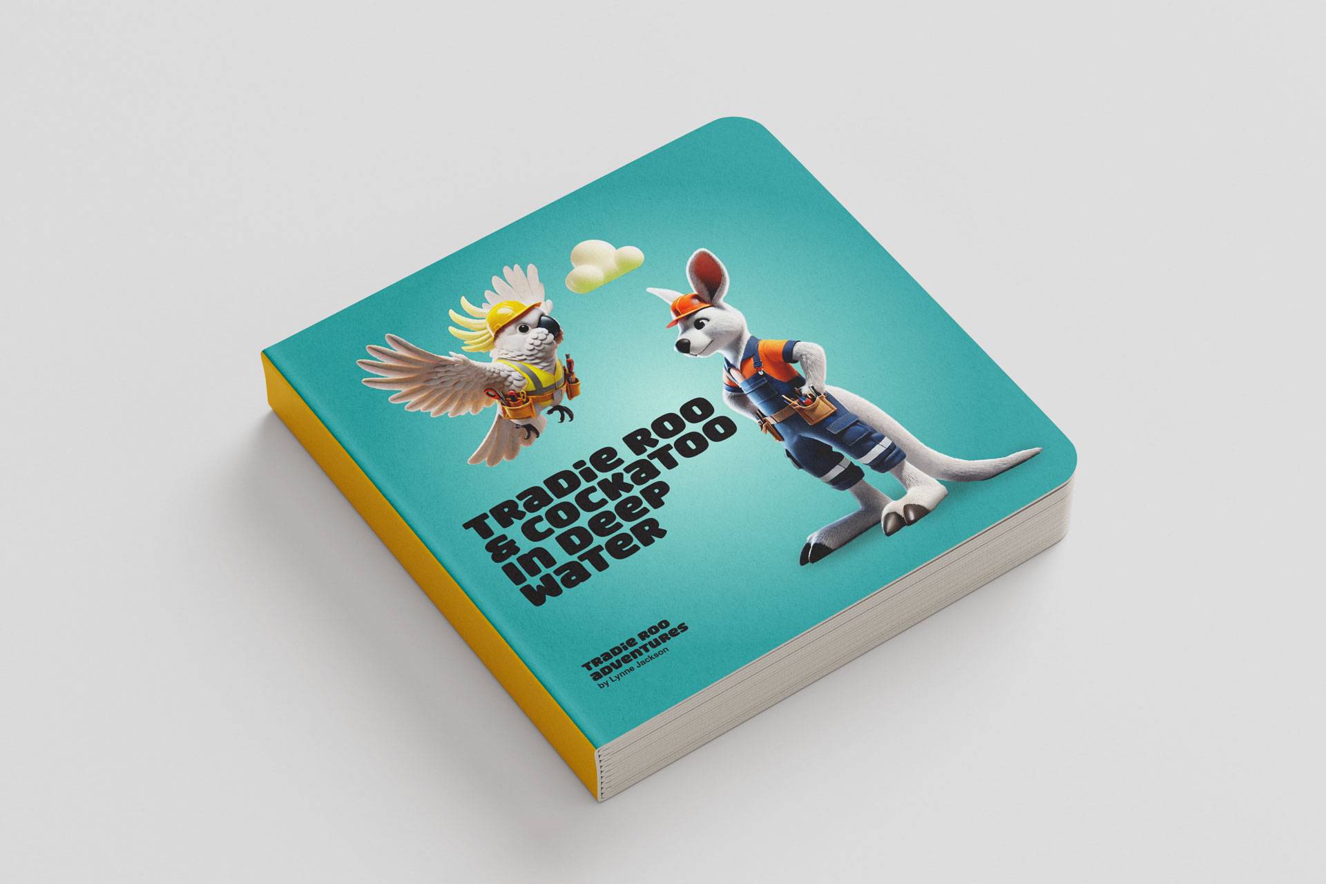 Tradie Roo hardback children’s book - Aussie tradie character toy – Wombat the Excavator - Educational toy for preschool kids – Emu the Engineer
