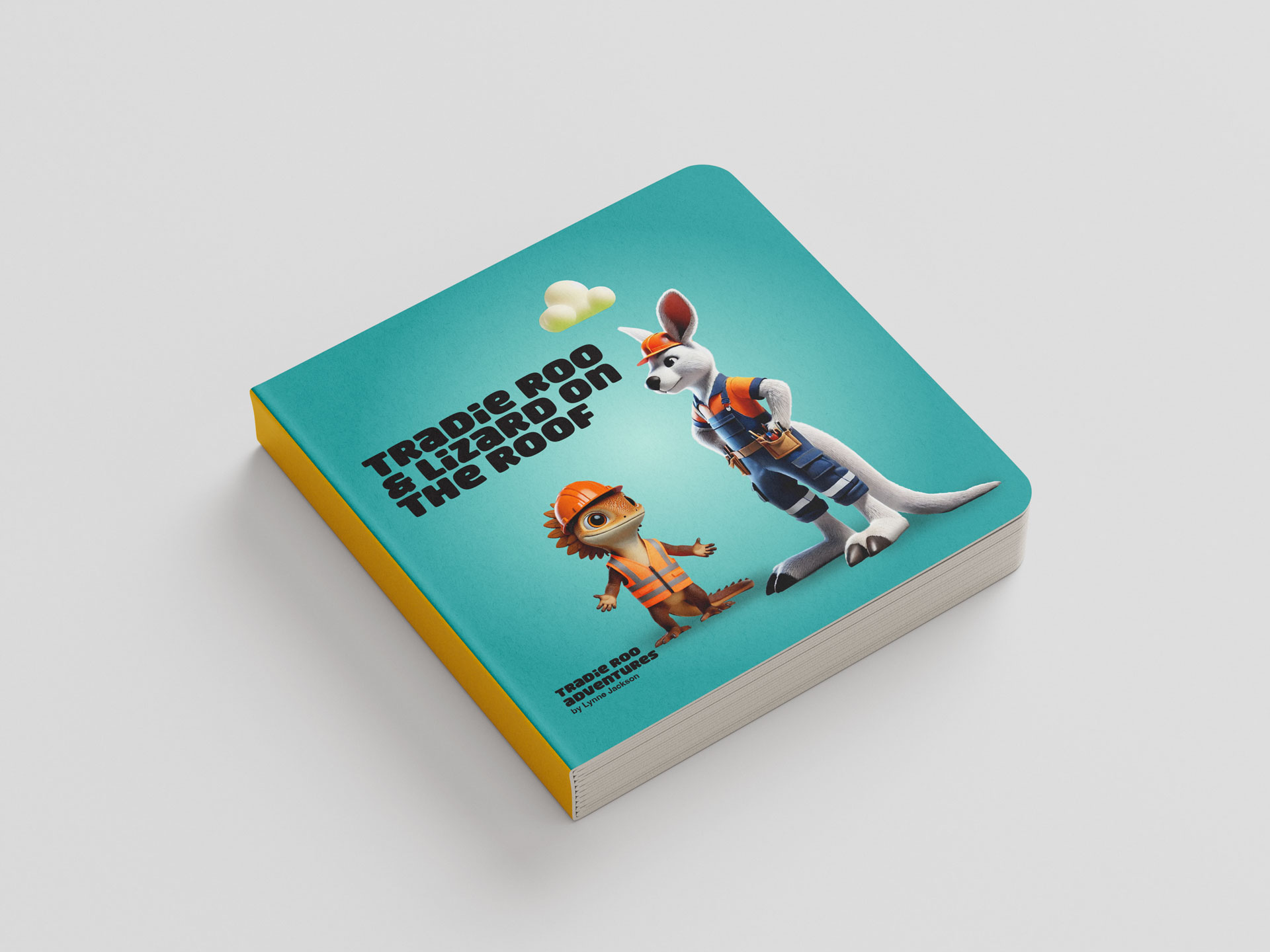 Tradie Roo and Lizard On the Roof Hard Backed Book-Tradie Roo children’s book