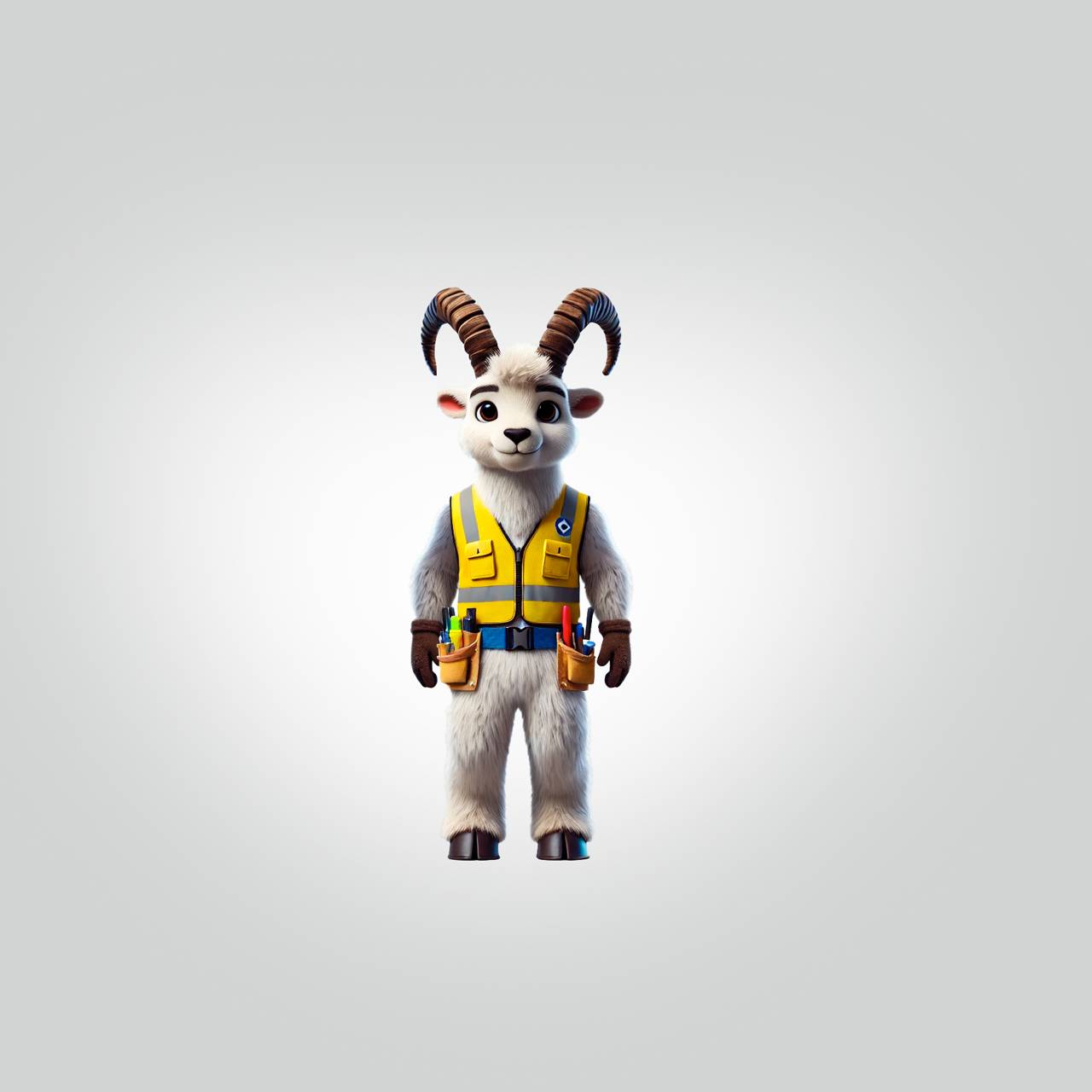 Ibex the Stonemason – Strong & Kind Tradie Roo Character