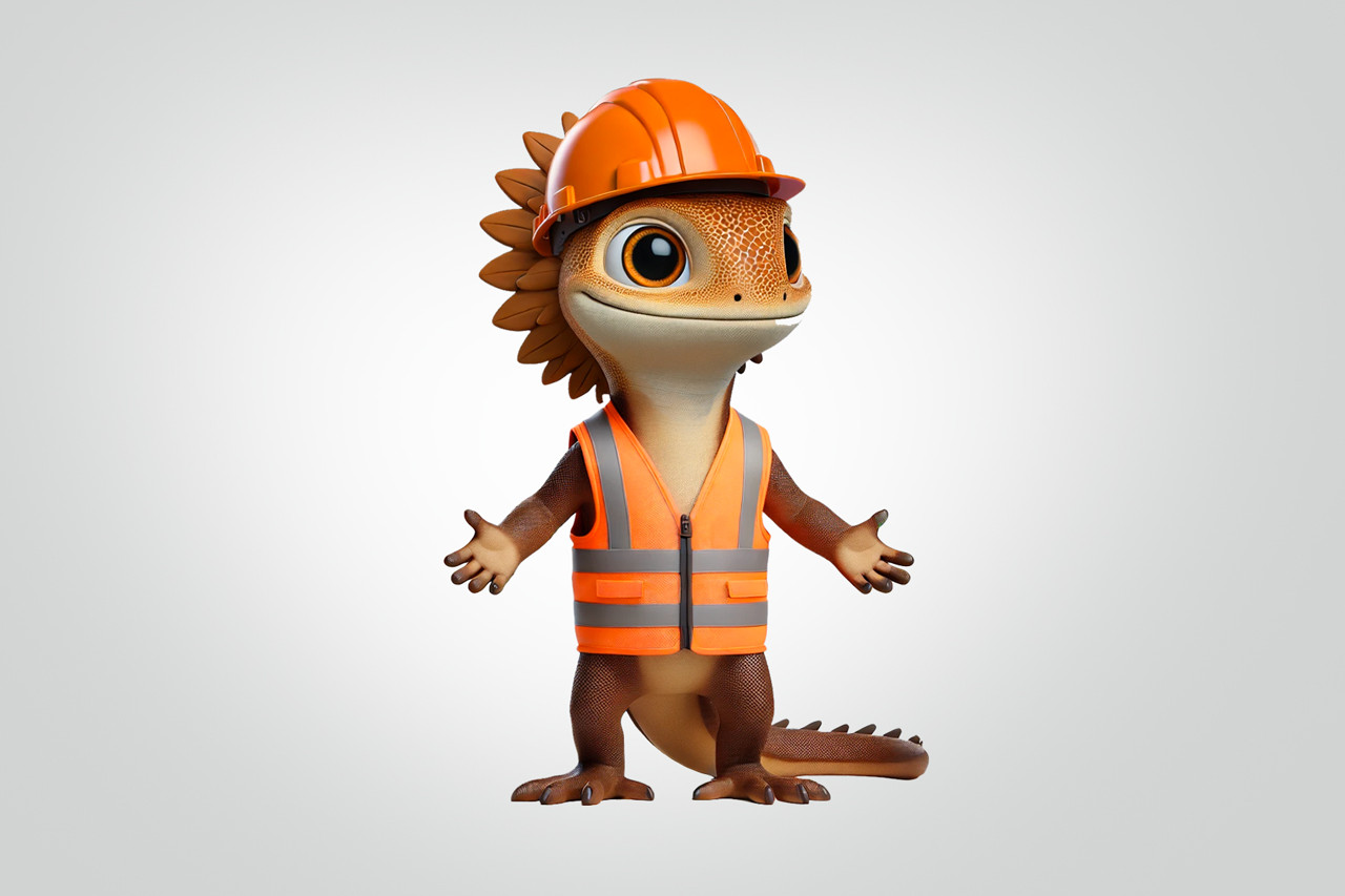 Bruce the Lizard - Tradie Roo Adventures