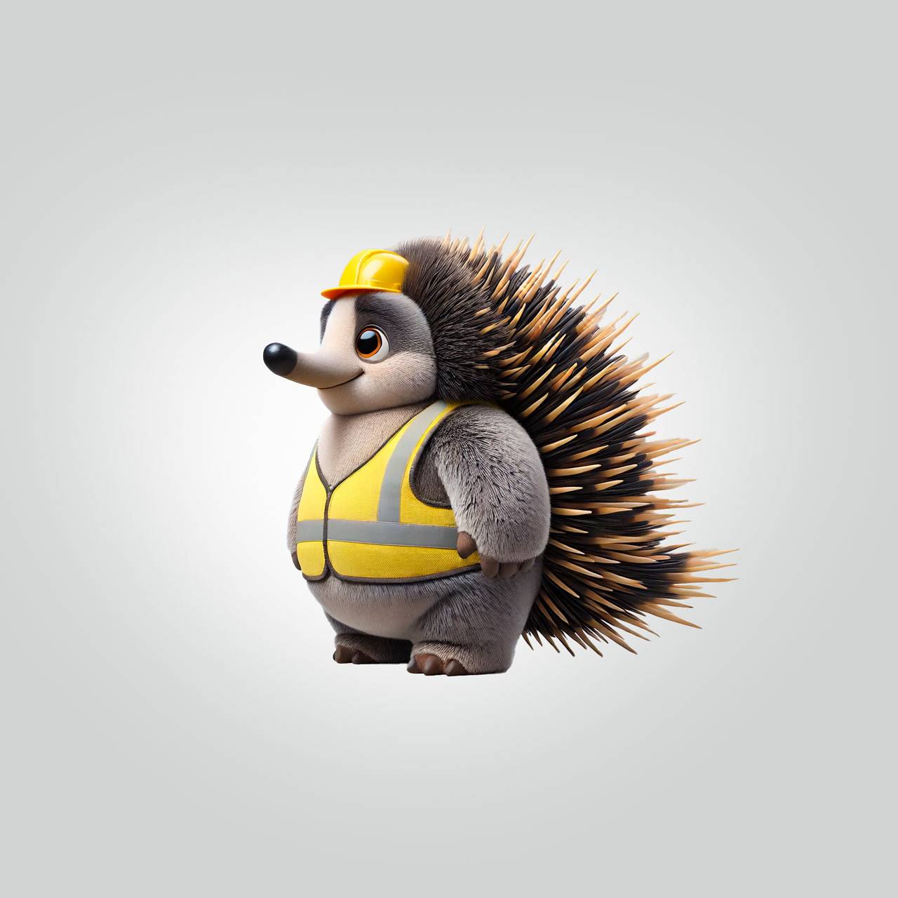 Echidna the Security Guard – Tradie Roo Character