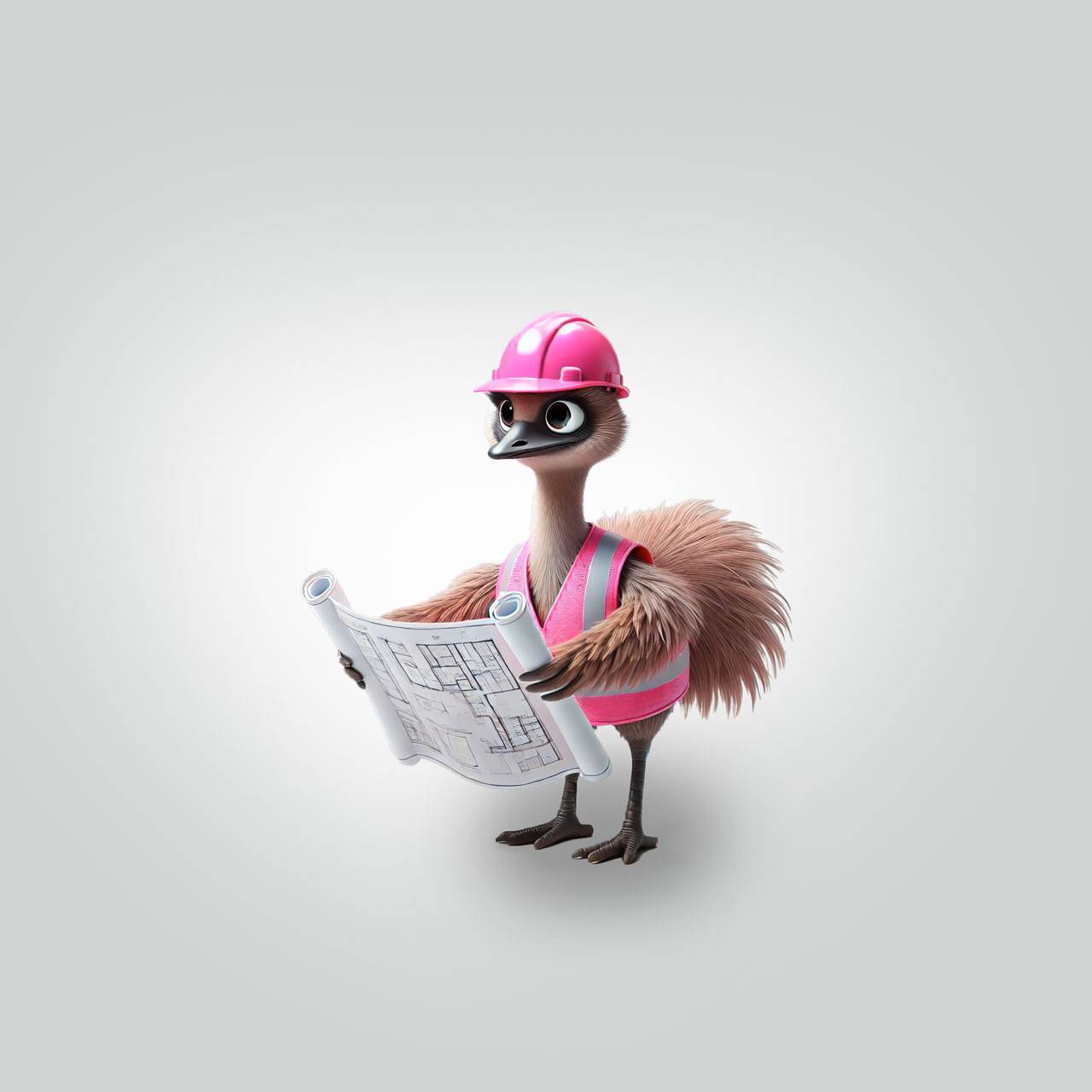 Emu the Engineer from Tradie Roo