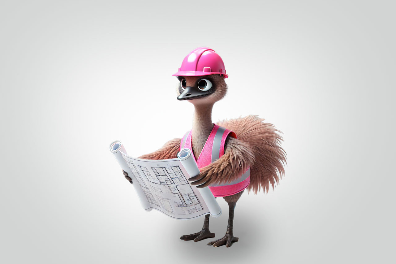 Emu the Engineer from Tradie Roo