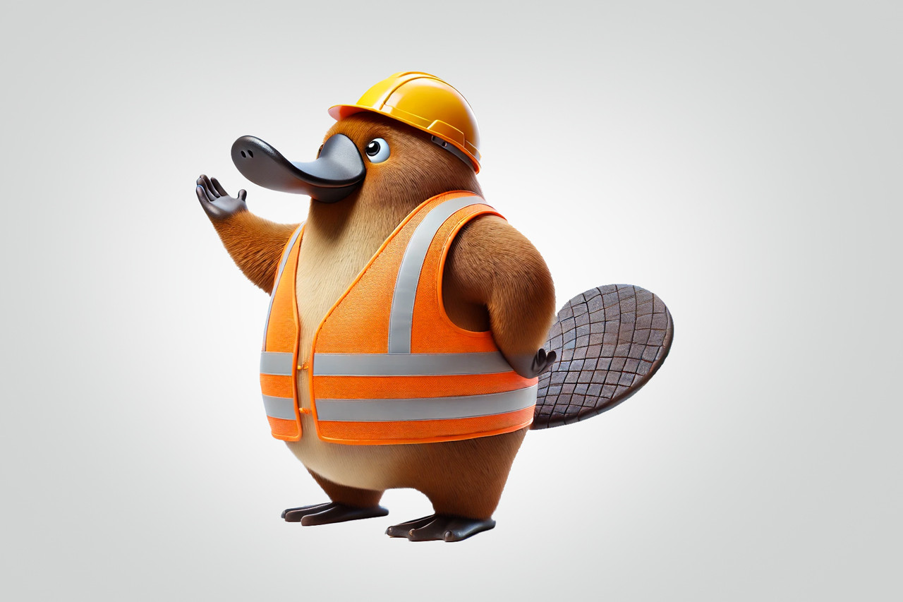 Platypus the Plumber – Clever Tradie Roo Character
