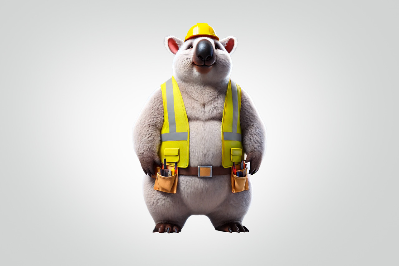 Wombat the Excavator Driver – Strong Mate from Tradie Roo